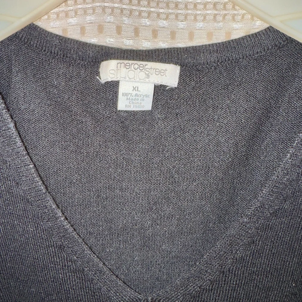 Mercer Street Studio Black V-Neck Sweater